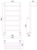 Стилье (Сунержа) Универсум 00024-8040 | водяной полотенцесушитель 800х400