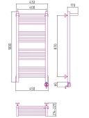 Сунержа Богема 00-0507-1040 | электрический полотенцесушитель 1000x400