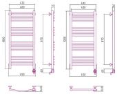 Сунержа Богема 00-0503-1040 | электрический полотенцесушитель 1000x400 (перемычка выгнутая)