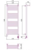 Сунержа Богема 00-0507-1240 | электрический полотенцесушитель 1200x400