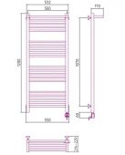 Сунержа Богема 00-0507-1250 | электрический полотенцесушитель 1200x500