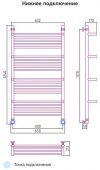 Сунержа Богема 00-0104-1260 | водяной полотенцесушитель + 4 полки 1200x600