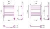 Сунержа Богема 00-0503-5040 | электрический полотенцесушитель 500x400 (перемычка выгнутая)