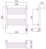 Сунержа Богема 00-0507-5050 | электрический полотенцесушитель 500x500