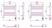 Сунержа Богема 00-0503-5050 | электрический полотенцесушитель 500x500 (перемычка выгнутая)