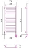 Сунержа Богема 00-0505-8030 | электрический полотенцесушитель 800x300 (перемычка прямая)