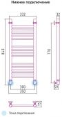 Сунержа Богема 00-0102-8030 | водяной полотенцесушитель 800x300 (перемычка прямая)