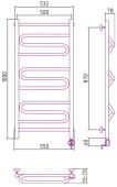 Сунержа Элегия 00-0519-1050 | электрический полотенцесушитель 1000x500