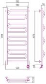 Сунержа Элегия 00-0519-1250 | электрический полотенцесушитель 1200x500