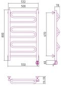 Сунержа Элегия 00-0519-8050 | электрический полотенцесушитель 800x500