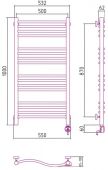 Сунержа Флюид 00-0524-1050 | электрический полотенцесушитель 1000x500