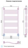 Сунержа Флюид 00-0122-1050 | водяной полотенцесушитель 1000x500