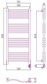 Сунержа Флюид 00-0524-1250 | электрический полотенцесушитель 1200x500