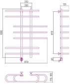 Сунержа Фурор 00-0515-1090 | электрический полотенцесушитель 1000х900