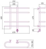 Сунержа Фурор 00-0513-6070 | электрический полотенцесушитель 600х700