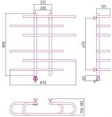 Сунержа Фурор-Ёлочка 00-0517-8090 | электрический полотенцесушитель 800х900