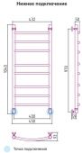 Сунержа Галант 00-0100-1040 | водяной полотенцесушитель 1000x400