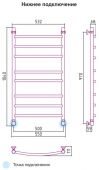 Сунержа Галант 00-0100-1050 | водяной полотенцесушитель 1000x500