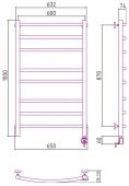 Сунержа Галант 00-0501-1060 | электрический полотенцесушитель 1000x600