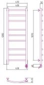 Сунержа Галант 00-0501-1240 | электрический полотенцесушитель 1200x400