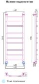 Сунержа Галант 00-0100-1240 | водяной полотенцесушитель 1200x400
