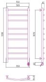 Сунержа Галант 00-0501-1250 | электрический полотенцесушитель 1200x500