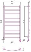 Сунержа Галант 00-0501-1260 | электрический полотенцесушитель 1200x600