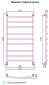 Сунержа Галант 00-0100-1260 | водяной полотенцесушитель 1200x600