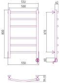 Сунержа Галант 00-0501-8050 | электрический полотенцесушитель 800x500