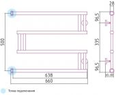 Сунержа High-Tech M 00-0050-5065 | водяной полотенцесушитель 500x650