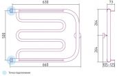 Сунержа Лира 00-0012-5065 | водяной полотенцесушитель + 2 полки 500x650