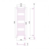 Сунержа Модус 00-0527-1230 | электрический полотенцесушитель 1200x300 скрытое подключение