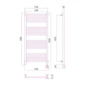 Сунержа Модус 00-0521-1250 | электрический полотенцесушитель 1200x500