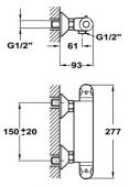 TEKA INDIC 86.231.02 | термостатический смеситель для душа 