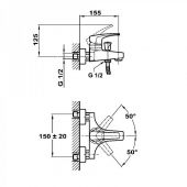 TEKA MB2 40.121.02 | смеситель для ванны и душа