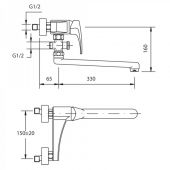 TEKA MB2 40.1222.02 | смеситель для ванны и раковины