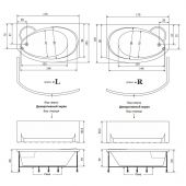 Акриловая гидромассажная ванна Thermolux Infinity Mini 170х105 Standart Plus