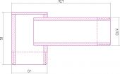 Сунержа 00-1506-0134 | уголок переходной 1" нар.р. - 3/4" нар.р.