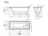 Vispool Ette | свободностоящая ванна 1696x700