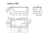 Vispool Libero 170 | мармориловая ванна 1700х795