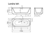 Vispool Londra | мармориловая ванна 1700х765