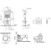 VITRA 9773B003-1177 NORMUS | комплект SET 5 in 1 (инсталляция+унитаз)