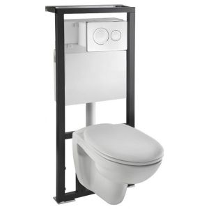 VITRA 9773B003-1177 NORMUS | комплект SET 5 in 1 (инсталляция+унитаз) ― поставщик сантехники и отопительного оборудования SAN-GROZE