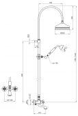OT721208065 WEBERT OTTOCENTO | душевая система (бронза)
